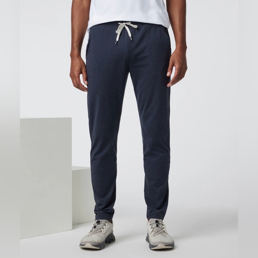 Vuori Ponto Performance Blue Heathered Casual Joggers